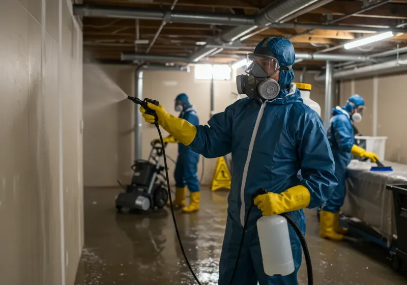 Basement Sanitization and Antimicrobial Treatment process in Jennings Lodge, OR