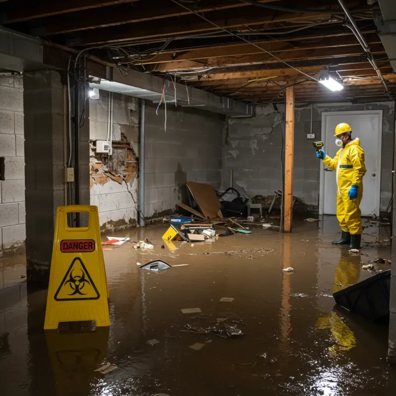 Flooded Basement Electrical Hazard in Jennings Lodge, OR Property