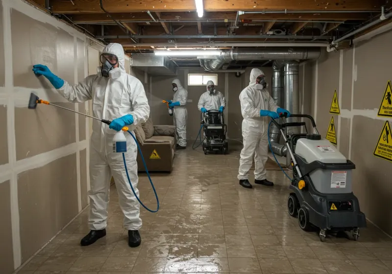 Basement Moisture Removal and Structural Drying process in Jennings Lodge, OR